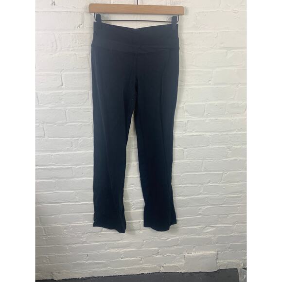 Lululemon Women's High Waist Straight Leggings Pant Stretch Black Size M - Picture 1 of 4